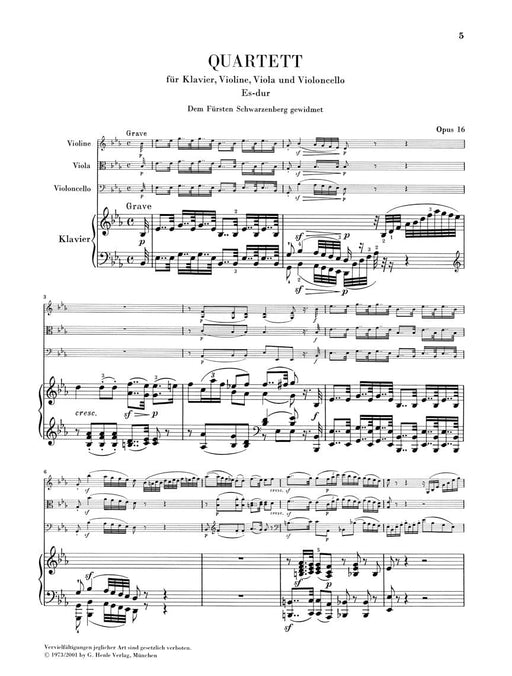 Piano Quartets 貝多芬 鋼琴 鋼琴四重奏 亨乐版 | 小雅音樂 Hsiaoya Music
