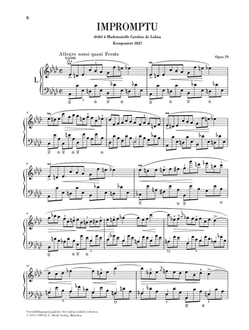 Impromptus Piano Solo 蕭邦 鋼琴 即興曲 亨乐版 | 小雅音樂 Hsiaoya Music