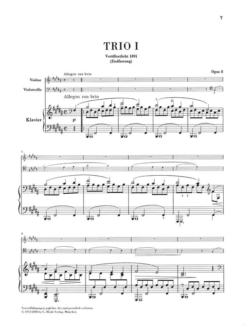 Piano Trios National Federation of Music Clubs 2014-2016 Selection 布拉姆斯 鋼琴三重奏 亨乐版 | 小雅音樂 Hsiaoya Music
