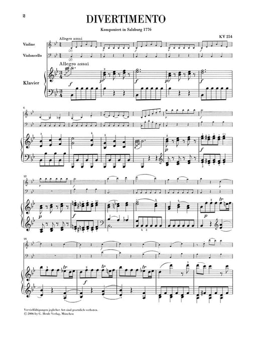 Piano Trios 莫札特 鋼琴三重奏 亨乐版 | 小雅音樂 Hsiaoya Music