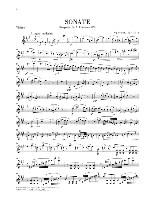 Duos for Piano and Violin 舒伯特 小提琴 鋼琴 二重奏 亨乐版 | 小雅音樂 Hsiaoya Music