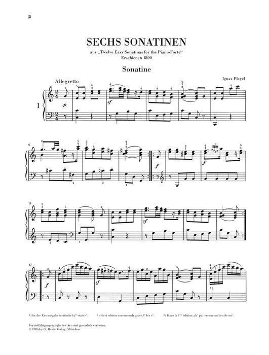 Sonatinas for Piano - Volume II: Classic 鋼琴 小奏鳴曲 亨乐版 | 小雅音樂 Hsiaoya Music