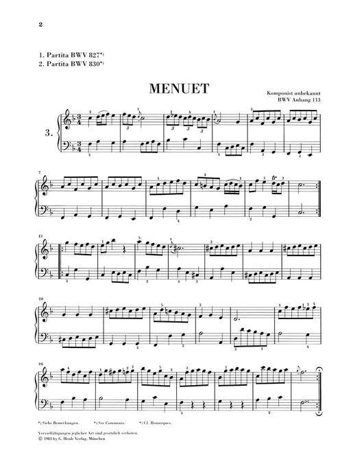 Notebook for Anna Magdalena Bach Piano Solo 巴赫‧約翰瑟巴斯提安 巴赫初步 亨乐版 | 小雅音樂 Hsiaoya Music