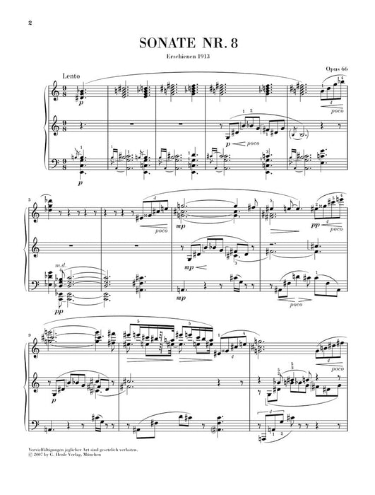 Sonata for Piano Op. 66, No. 8 Piano Solo 斯克里亞賓 奏鳴曲鋼琴 鋼琴 亨乐版 | 小雅音樂 Hsiaoya Music