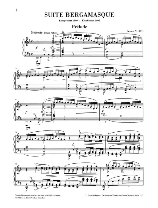 Suite Bergamasque Piano Solo 德布西 貝加馬斯克組曲 亨乐版 | 小雅音樂 Hsiaoya Music