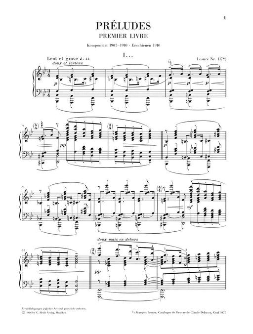 Préludes - 1er Livre Piano Solo 德布西 鋼琴 亨乐版 | 小雅音樂 Hsiaoya Music