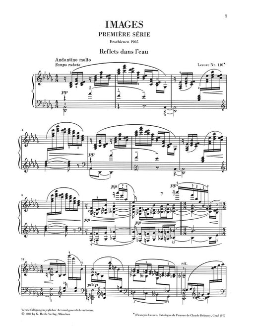 Images - 1re Série Piano Solo 德布西 映像 鋼琴 亨乐版 | 小雅音樂 Hsiaoya Music
