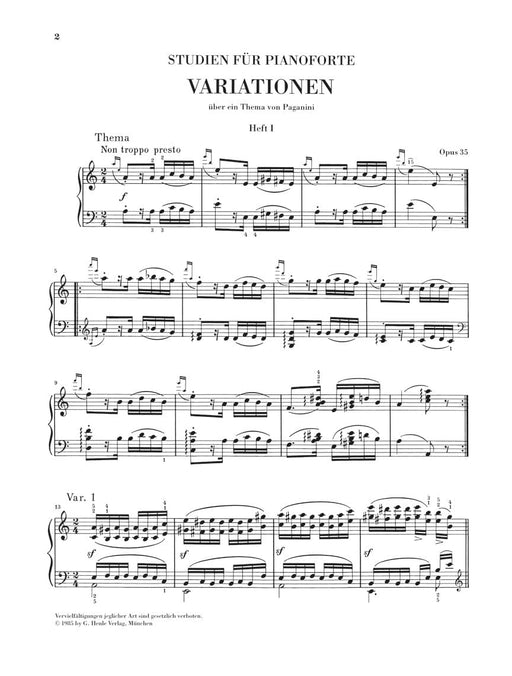 Paganini-Variations Op. 35 布拉姆斯 鋼琴 亨乐版 | 小雅音樂 Hsiaoya Music