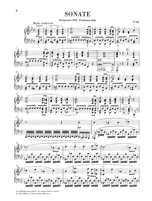 Piano Sonata B Flat Major D 960 Piano Solo 舒伯特 奏鳴曲 鋼琴 亨乐版 | 小雅音樂 Hsiaoya Music