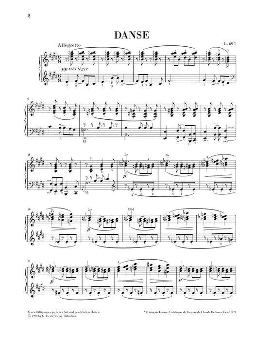 Danse (Tarentelle Styrienne) Piano Solo 德布西 史第利風塔朗泰拉舞曲 鋼琴 亨乐版 | 小雅音樂 Hsiaoya Music