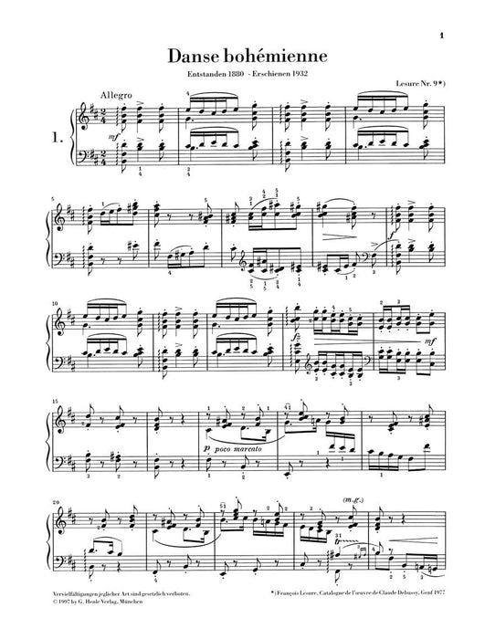 Piano Pieces Piano Solo 德布西 鋼琴 小品 亨乐版 | 小雅音樂 Hsiaoya Music