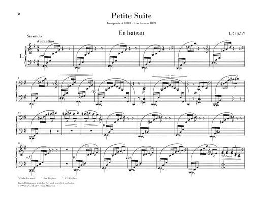 Petite Suite 1 Piano, 4 Hands 德布西 組曲鋼琴 亨乐版 | 小雅音樂 Hsiaoya Music