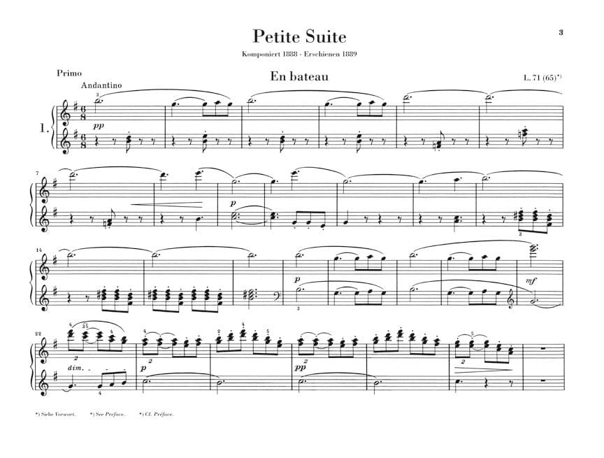Petite Suite 1 Piano, 4 Hands 德布西 組曲鋼琴 亨乐版 | 小雅音樂 Hsiaoya Music
