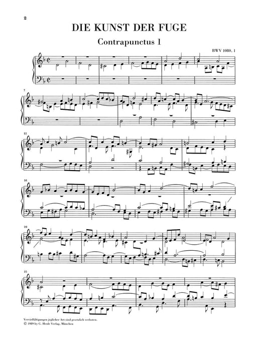 Art of the Fugue BWV 1080 Piano Solo 巴赫‧約翰瑟巴斯提安 賦格的藝術 鋼琴 亨乐版 | 小雅音樂 Hsiaoya Music