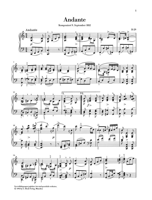 Piano Pieces - Piano Variations Piano Solo 舒伯特 鋼琴 變奏曲 小品 亨乐版 | 小雅音樂 Hsiaoya Music