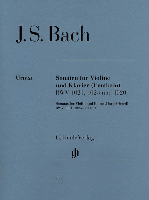 3 Sonatas for Violin and Piano (Harpsichord) BWV 1020, 1021, 1023 巴赫‧約翰瑟巴斯提安 大鍵琴 奏鳴曲 小提琴(含鋼琴伴奏) 亨乐版 | 小雅音樂 Hsiaoya Music