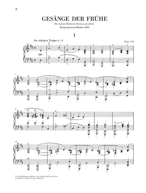 Gesänge der Frühe Op. 133 Piano Solo 舒曼‧羅伯特 鋼琴 亨乐版 | 小雅音樂 Hsiaoya Music