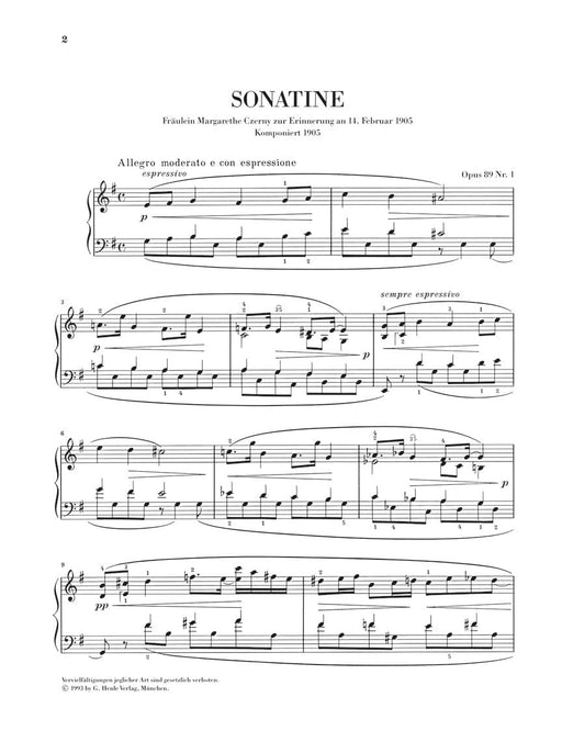 Sonatinas Op. 89 Piano Solo 雷格馬克斯 鋼琴 小奏鳴曲 亨乐版 | 小雅音樂 Hsiaoya Music