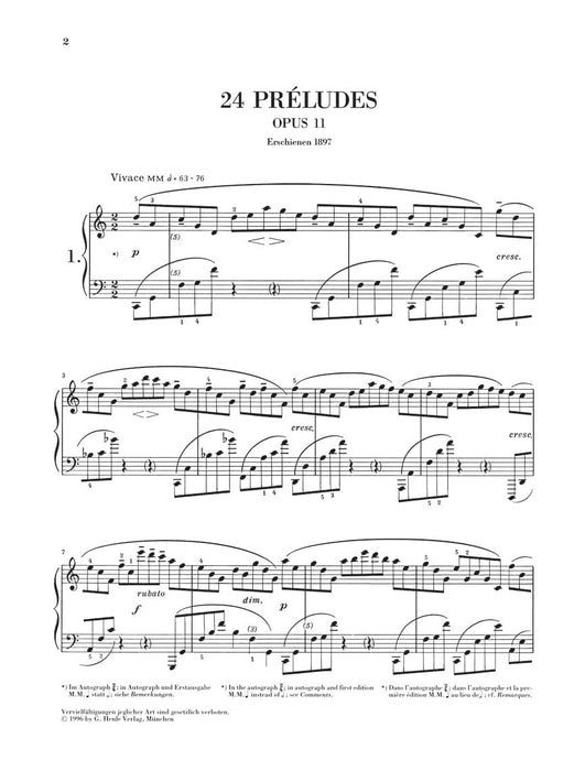 24 Preludes Op. 11 Piano Solo 斯克里亞賓 鋼琴 前奏曲 亨乐版 | 小雅音樂 Hsiaoya Music