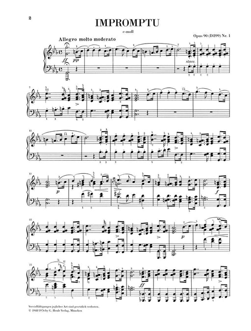Impromptu C minor Op. 90 D 899 Piano Solo 舒伯特 鋼琴 即興曲 亨乐版 | 小雅音樂 Hsiaoya Music