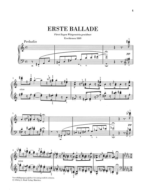 Ballades Piano Solo 李斯特 鋼琴 敘事曲 鋼琴 亨乐版 | 小雅音樂 Hsiaoya Music