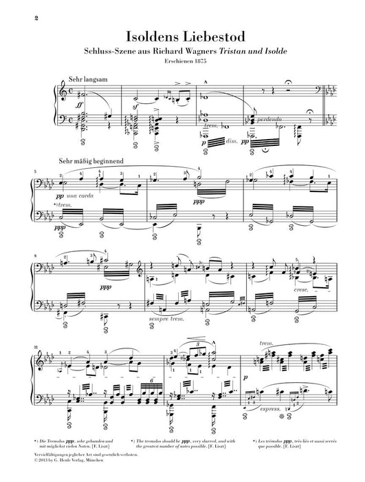 Isoldens Liebestod from Tristan und Isolde (Richard Wagner) Arrangement for Piano 華格納理查 鋼琴改編曲 崔斯坦與伊索德 亨乐版 | 小雅音樂 Hsiaoya Music