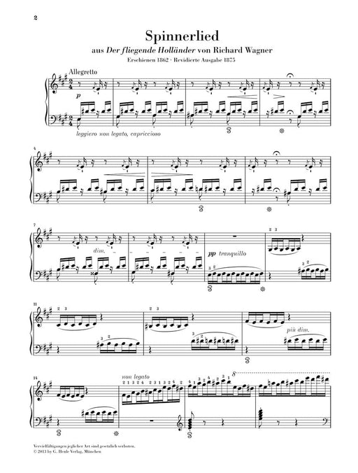 Spinning Song from The Flying Dutchman (Richard Wagner) Arrangement for Piano 李斯特 漂泊的荷蘭人 編曲鋼琴 鋼琴 亨乐版 | 小雅音樂 Hsiaoya Music