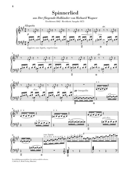 Spinning Song from The Flying Dutchman (Richard Wagner) Arrangement for Piano 李斯特 漂泊的荷蘭人 編曲鋼琴 鋼琴 亨乐版 | 小雅音樂 Hsiaoya Music