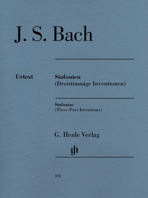 Sinfonias (Three Part Inventions) - Revised Edition Piano Solo - Softcover with Fingerings 巴赫‧約翰瑟巴斯提安 鋼琴 三聲部創意曲 亨乐版 | 小雅音樂 Hsiaoya Music