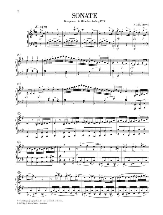 Piano Sonata in G Major K283 (189h) Piano Solo 莫札特 奏鳴曲 鋼琴 亨乐版 | 小雅音樂 Hsiaoya Music
