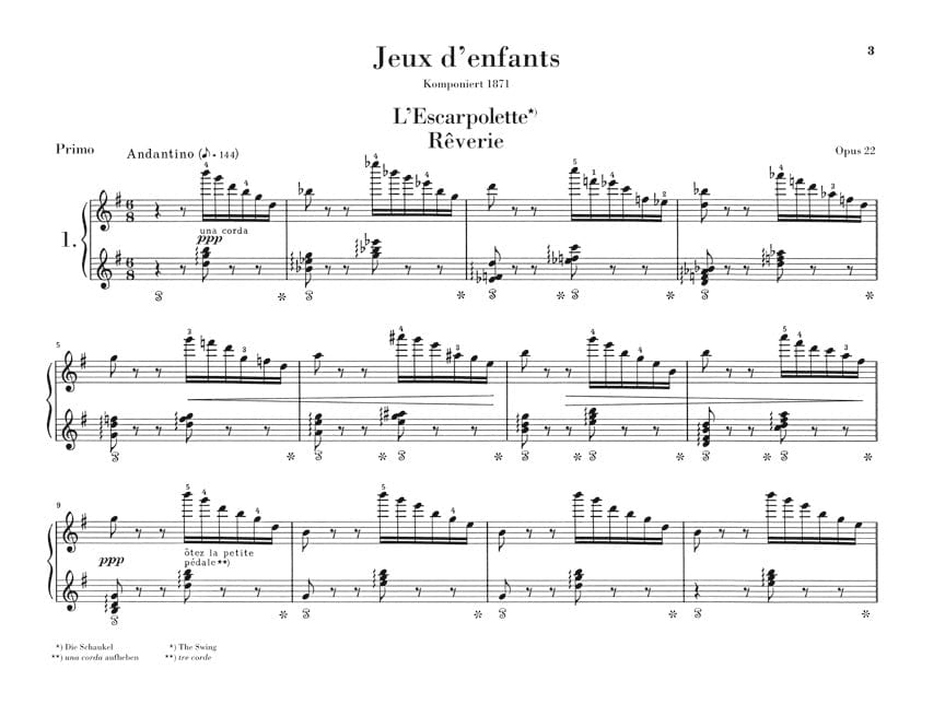 Jeux d'Enfants Op. 22 1 Piano, 4 Hands 比才 兒童遊戲 鋼琴 4手聯彈(含以上)(含以上) 亨乐版 | 小雅音樂 Hsiaoya Music