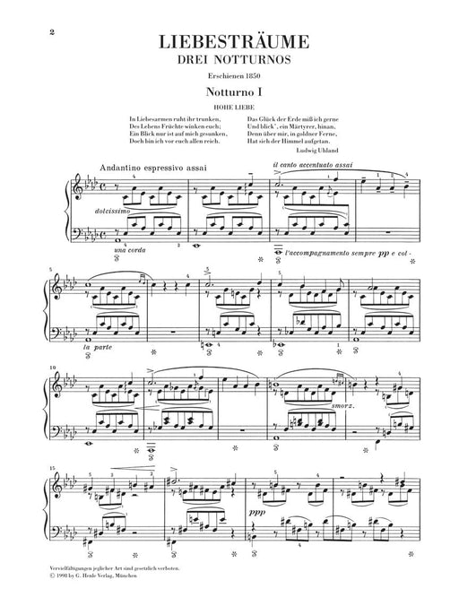 Liebesträume, 3 Notturnos Piano Solo 李斯特 愛之夢 鋼琴 亨乐版 | 小雅音樂 Hsiaoya Music