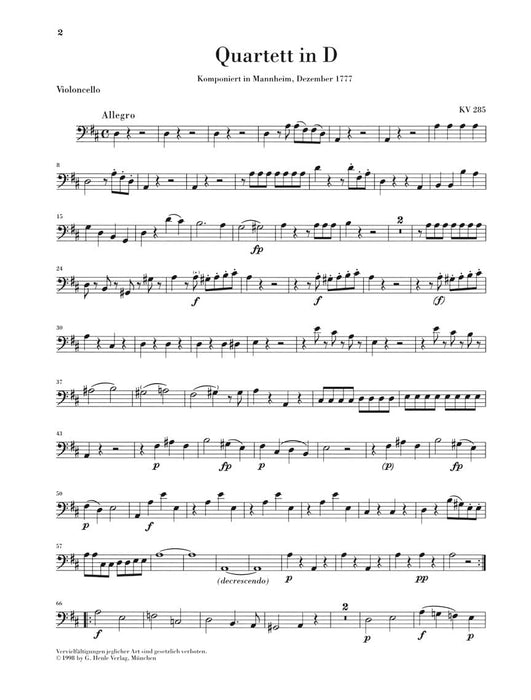 Quartets for Flute, Violin, Viola, and Violoncello 莫札特 小提琴 大提琴 四重奏 亨乐版 | 小雅音樂 Hsiaoya Music