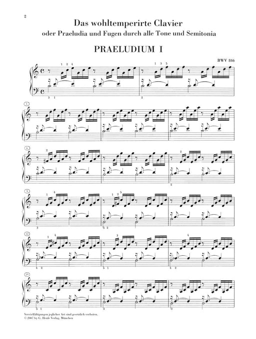Prelude and Fugue C Major BWV 846 from The Well-Tempered Clavier Part I Piano Solo 巴赫‧約翰瑟巴斯提安 前奏與復格 鋼琴 亨乐版 | 小雅音樂 Hsiaoya Music