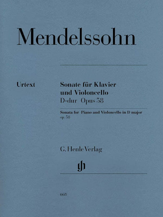 Sonata for Piano and Violoncello D Major Op. 58 Cello and Piano 奏鳴曲 大提琴(含鋼琴伴奏) 亨乐版 | 小雅音樂 Hsiaoya Music