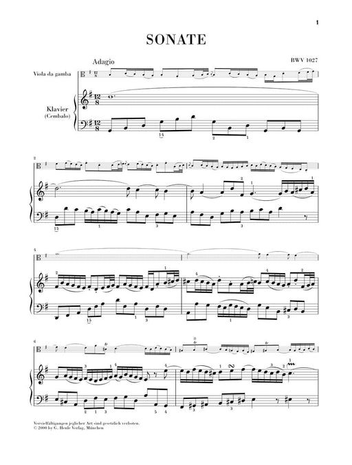 Sonatas for Viola da Gamba and Harpsichord BWV 1027-1029 (Version for Violoncello and Harpsichord) Cello and Piano 巴赫‧約翰瑟巴斯提安 古提琴 大鍵琴 大提琴 大鍵琴 鋼琴 奏鳴曲 大提琴 亨乐版 | 小雅音樂 Hsiaoya Music