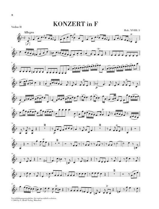 Concerto for Piano (Harpsichord) and Orchestra F Major Hob.XVIII:3 Edition for Piano and String Quartet 海頓 協奏曲 大鍵琴 管弦樂團 鋼琴 弦樂四重奏 鋼琴五重奏 亨乐版 | 小雅音樂 Hsiaoya Music