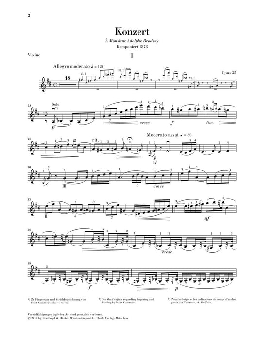 Violin Concerto in D Major Op. 35 Violin with Piano Reduction 柴科夫斯基‧彼得 協奏曲 小提琴(含鋼琴伴奏) 亨乐版 | 小雅音樂 Hsiaoya Music