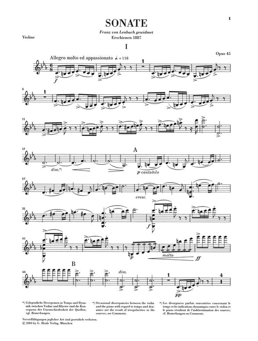 Violin Sonata in C minor Op. 45 Violin and Piano 葛利格 奏鳴曲 小提琴(含鋼琴伴奏) 亨乐版 | 小雅音樂 Hsiaoya Music