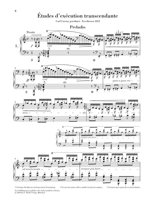 Transcendental Studies Piano Solo 李斯特 鋼琴 亨乐版 | 小雅音樂 Hsiaoya Music