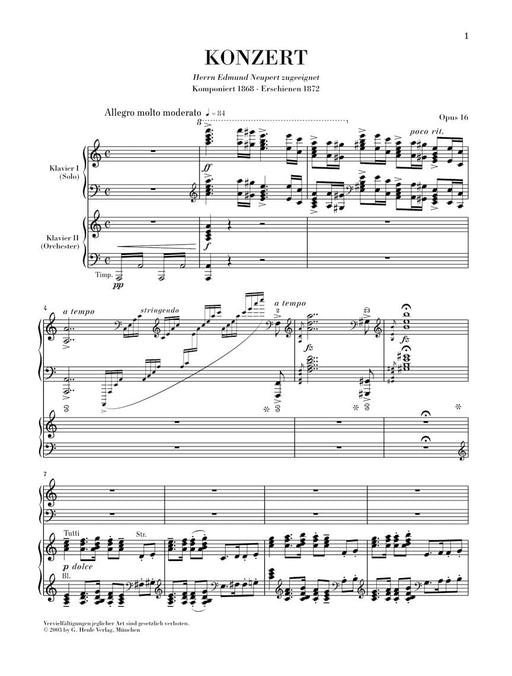 Piano Concerto A minor Op. 16 2 Pianos, 4 Hands 葛利格 鋼琴協奏曲 雙鋼琴 亨乐版 | 小雅音樂 Hsiaoya Music
