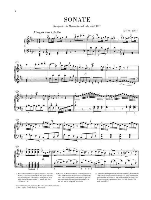 Piano Sonata in D Major K311 (284c) Piano Solo 莫札特 奏鳴曲 鋼琴 亨乐版 | 小雅音樂 Hsiaoya Music