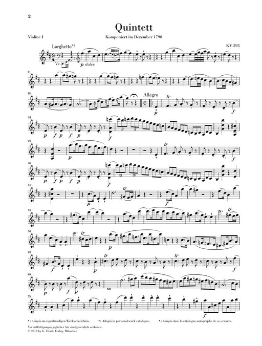 String Quintets: Volume III Set of Parts 莫札特 弦樂五重奏 亨乐版 | 小雅音樂 Hsiaoya Music