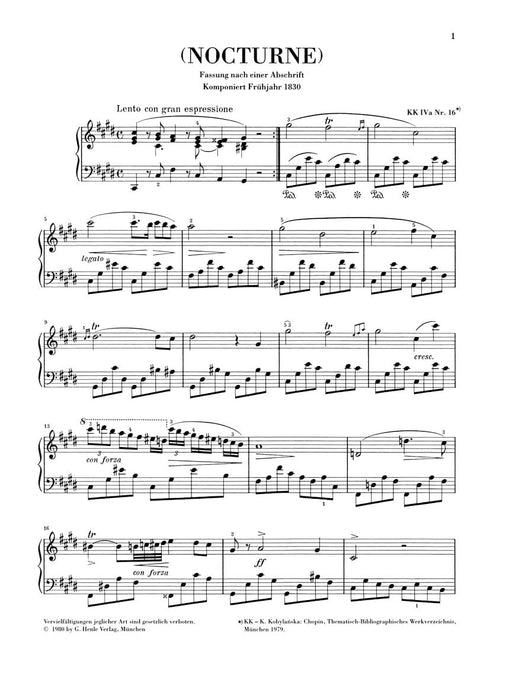 Nocturne in C Sharp minor Op. Posth. Piano Solo 蕭邦 夜曲 鋼琴 亨乐版 | 小雅音樂 Hsiaoya Music