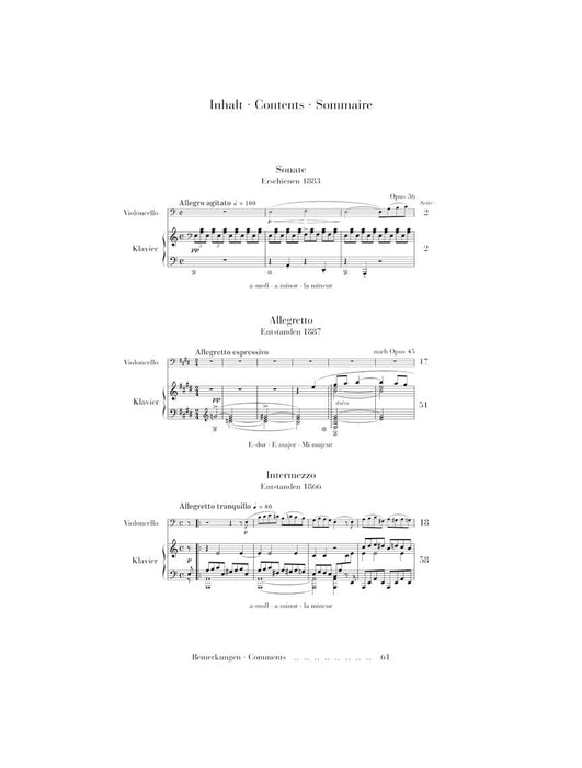 Sonata A minor Op. 36 and Other Works Cello and Piano 葛利格 奏鳴曲 大提琴(含鋼琴伴奏) 亨乐版 | 小雅音樂 Hsiaoya Music