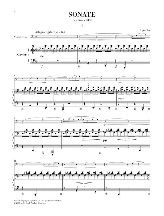 Sonata A minor Op. 36 and Other Works Cello and Piano 葛利格 奏鳴曲 大提琴(含鋼琴伴奏) 亨乐版 | 小雅音樂 Hsiaoya Music