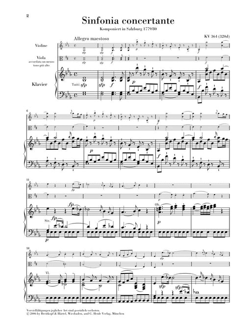 Sinfonia Concertante Eb Major K.364 Piano Trio 莫札特 鋼琴三重奏 亨乐版 | 小雅音樂 Hsiaoya Music
