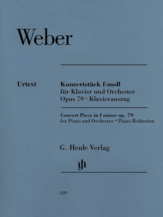 Concert Piece for Piano and Orchestra in F minor, Op. 79 2 Pianos, 4 Hands reduction 韋伯卡爾 音樂會曲鋼琴 管弦樂團 雙鋼琴 亨乐版 | 小雅音樂 Hsiaoya Music