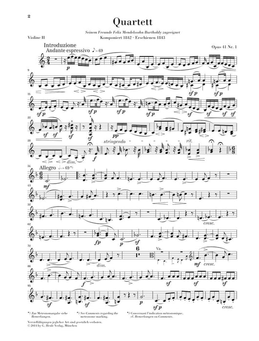 String Quartets Op. 41 舒曼‧羅伯特 弦樂四重奏 亨乐版 | 小雅音樂 Hsiaoya Music