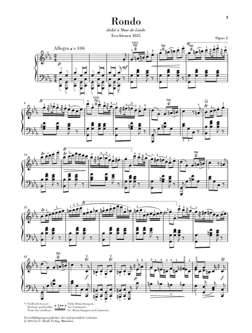 Rondos Piano 蕭邦 鋼琴 迴旋曲 鋼琴 亨乐版 | 小雅音樂 Hsiaoya Music